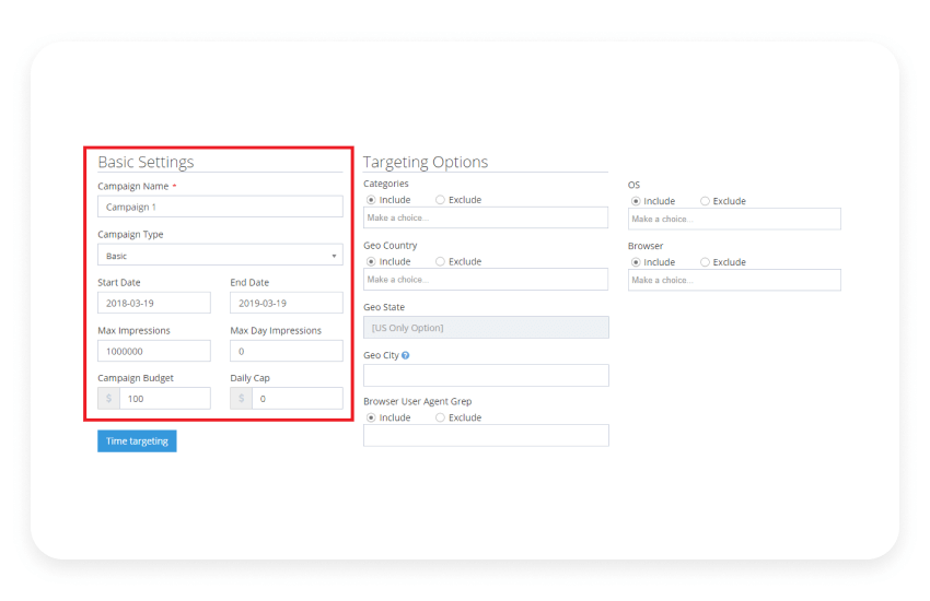 ad campaign budget template