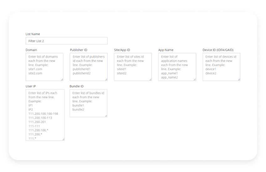 blacklist and whitelist