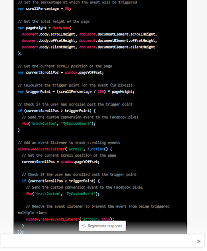 javascript chatgpt generation