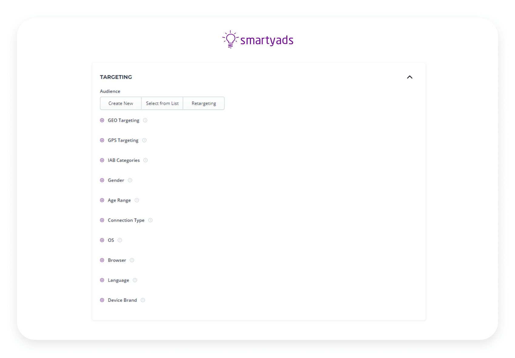 SmartyAds DSP targeting