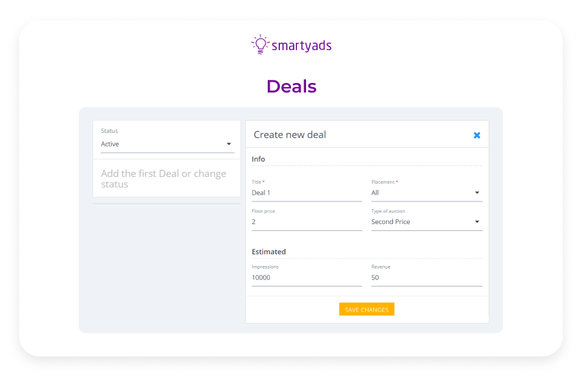 SmartyAds SSP deals