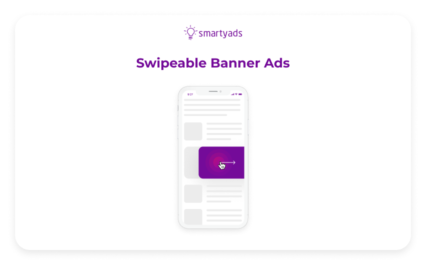 swipeable banner ads